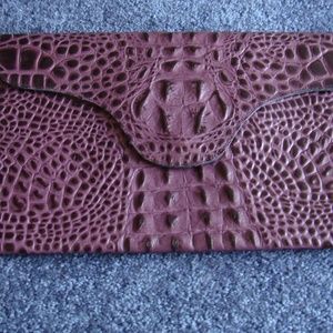 JJ WINTERS VANESSA PURLE CROCO LARGE CLUTCH